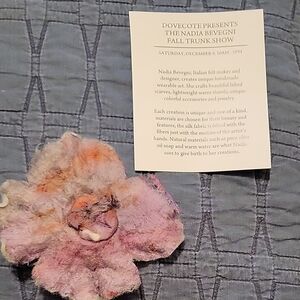 Handmade Felted Flower Accessory Pin